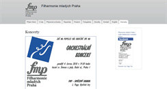 Desktop Screenshot of filharmoniemladych.cz